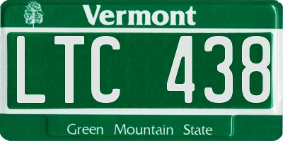 VT license plate LTC438