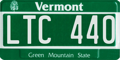 VT license plate LTC440
