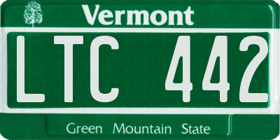 VT license plate LTC442