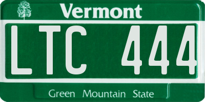 VT license plate LTC444