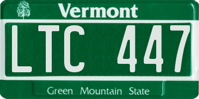 VT license plate LTC447
