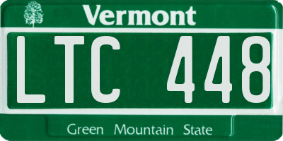 VT license plate LTC448