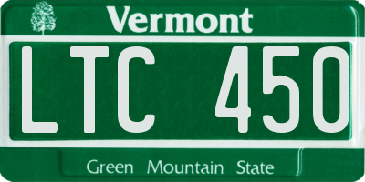 VT license plate LTC450