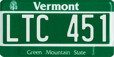 VT license plate LTC451