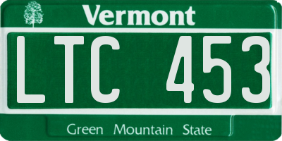 VT license plate LTC453