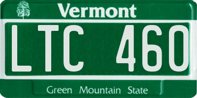 VT license plate LTC460