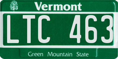 VT license plate LTC463