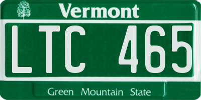 VT license plate LTC465