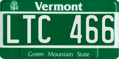 VT license plate LTC466