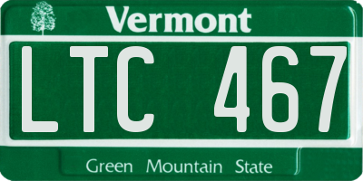 VT license plate LTC467