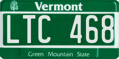VT license plate LTC468