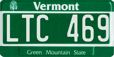 VT license plate LTC469