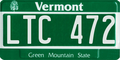 VT license plate LTC472