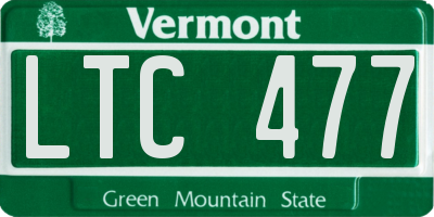 VT license plate LTC477