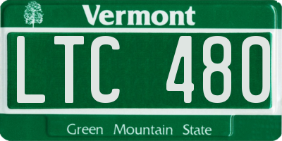 VT license plate LTC480