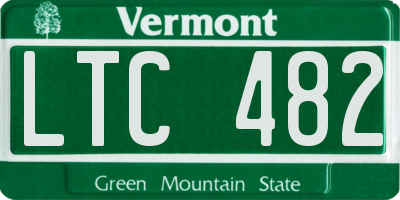 VT license plate LTC482