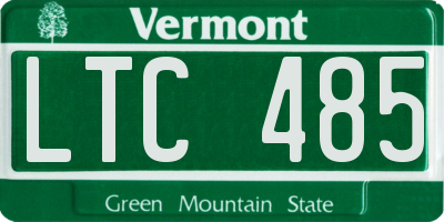 VT license plate LTC485