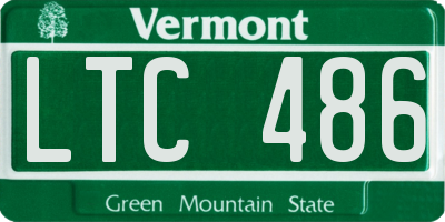 VT license plate LTC486