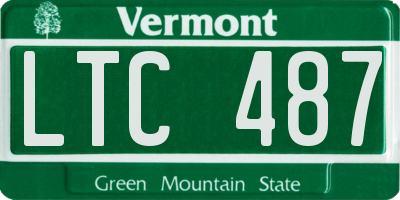 VT license plate LTC487