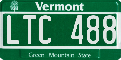 VT license plate LTC488