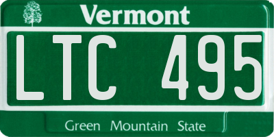 VT license plate LTC495