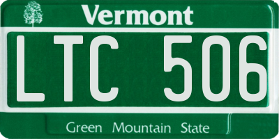 VT license plate LTC506