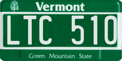 VT license plate LTC510