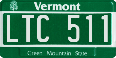 VT license plate LTC511