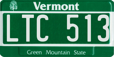 VT license plate LTC513