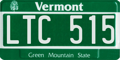 VT license plate LTC515