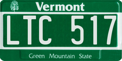VT license plate LTC517