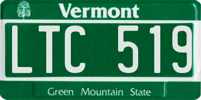 VT license plate LTC519
