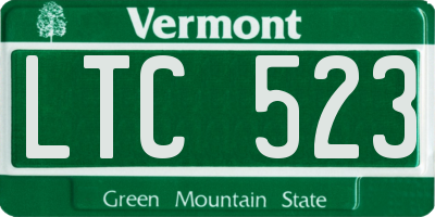 VT license plate LTC523