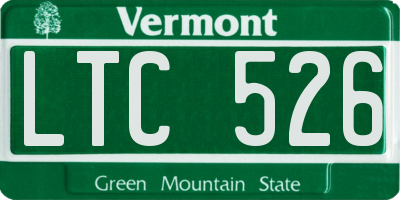 VT license plate LTC526