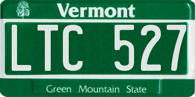 VT license plate LTC527