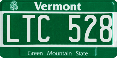 VT license plate LTC528