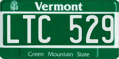 VT license plate LTC529