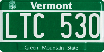 VT license plate LTC530