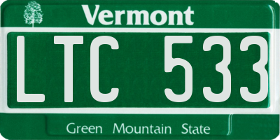 VT license plate LTC533