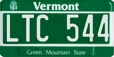 VT license plate LTC544