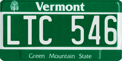 VT license plate LTC546