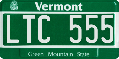 VT license plate LTC555