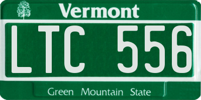 VT license plate LTC556