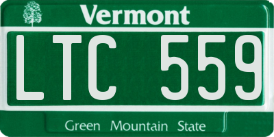 VT license plate LTC559