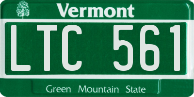 VT license plate LTC561