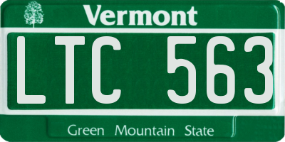 VT license plate LTC563