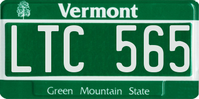 VT license plate LTC565