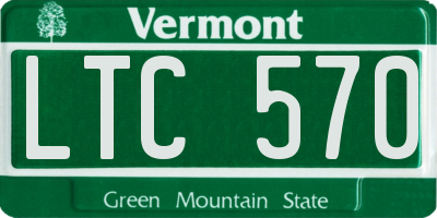 VT license plate LTC570