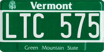 VT license plate LTC575