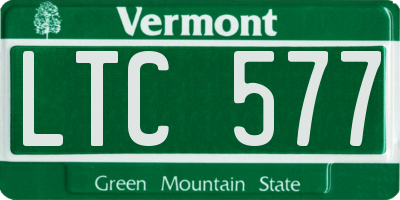 VT license plate LTC577